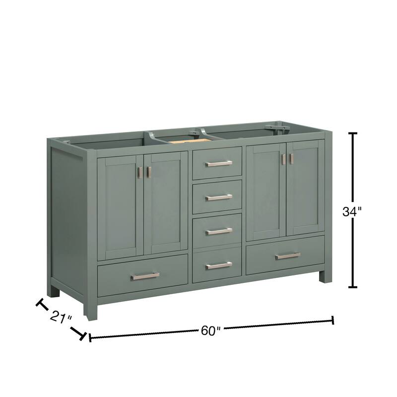 Avanity Modero 60 in. Double Bathroom Vanity Cabinet - 60"W x 21"D x 34"H
