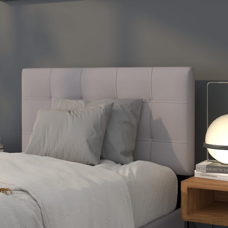 Quilted Tufted Upholstered Headboard - Light Gray - Twin