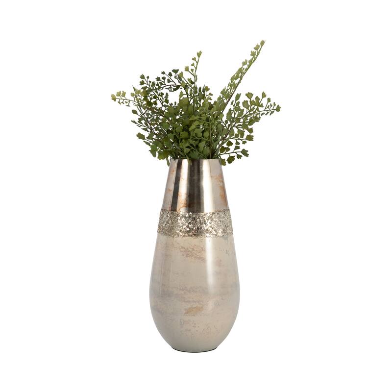 Sagebrook Home Glam Modern Glass Vase