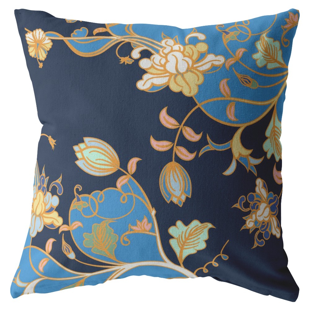 Navy top outdoor pillows
