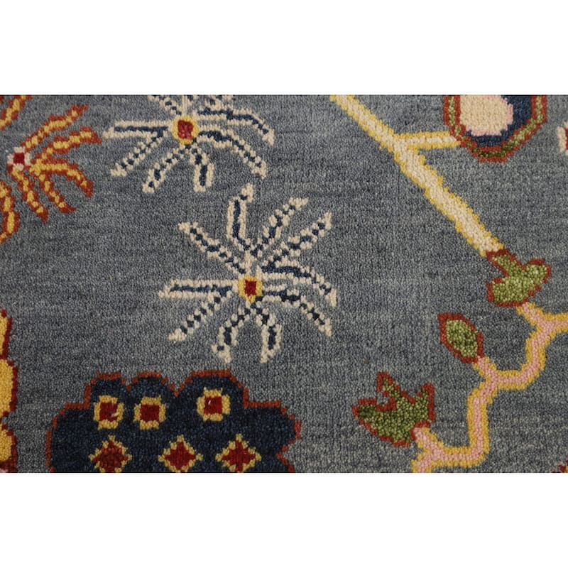 All-Over Oushak Indian Area Rug Handmade Wool Carpet - 8'11"x 11'8"