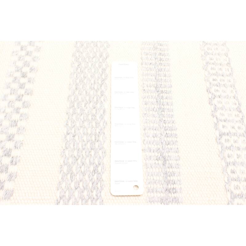 ECARPETGALLERY Flat-Weave Ankara FW Ivory Wool Kilim - 5'1 x 7'7