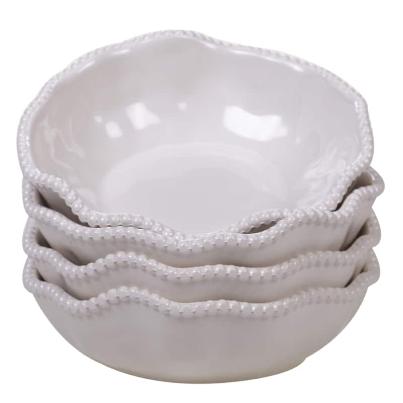 Certified International Perlette Melamine All Purpose Bowls, Set of 4 - Beige