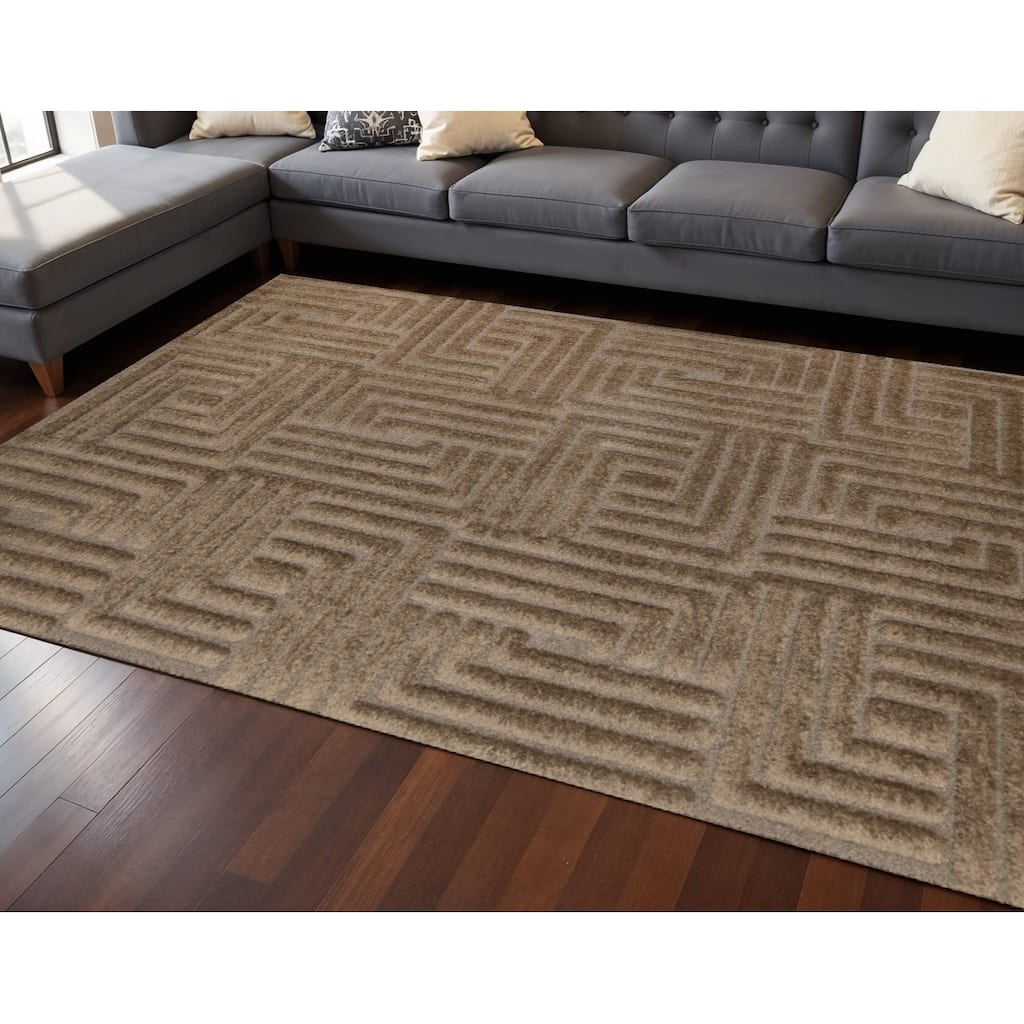 HomeRoots Geometric Modern Rectangle Area Rug