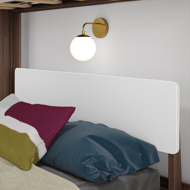 Max and Lily L-Shaped Twin over Full Bunk Bed with Ladder on End
