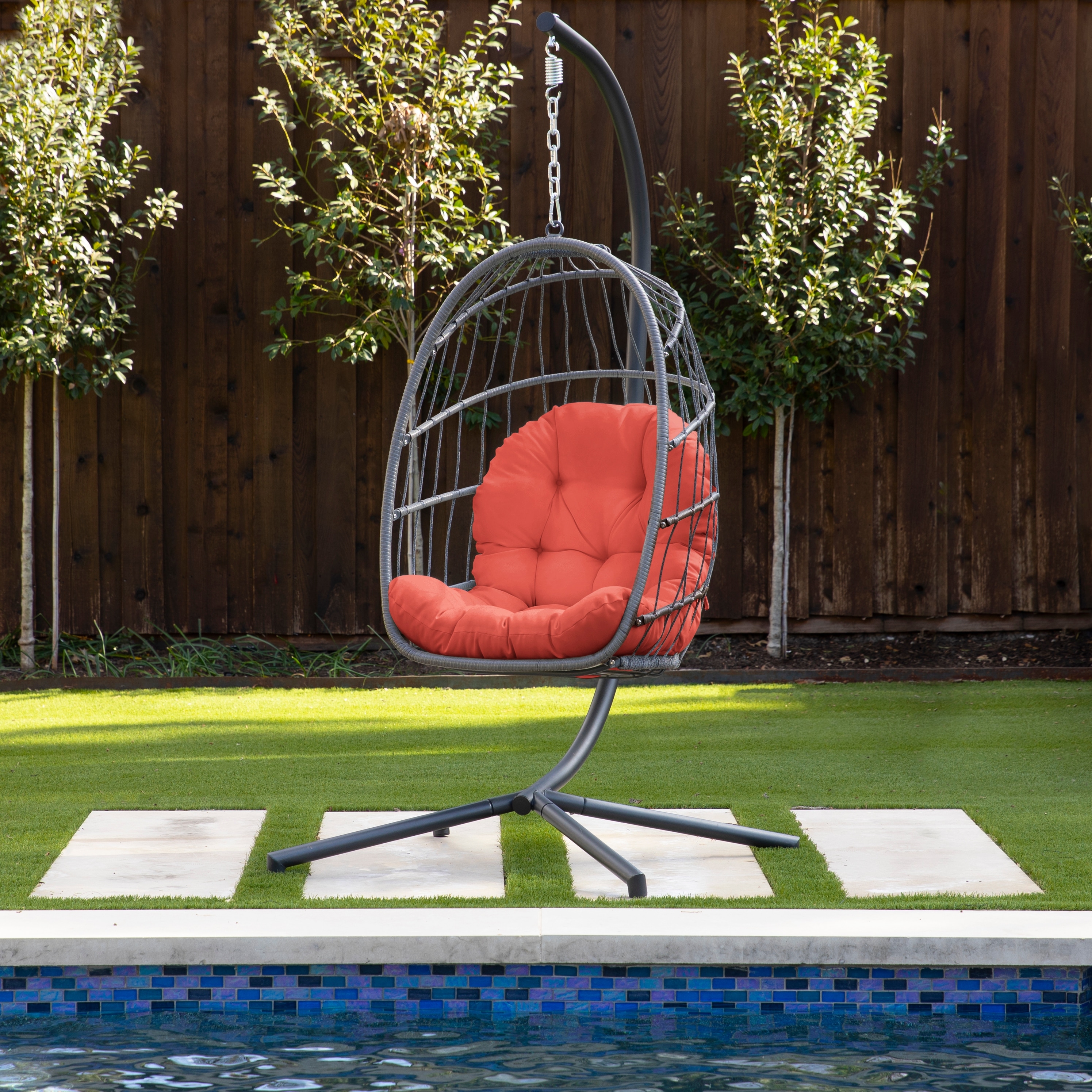 Sorra Home Indoor/Outdoor Egg Chair Cushion - Cushion Only