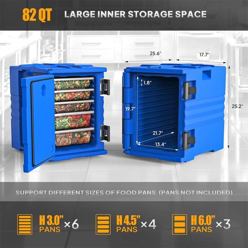 82 Qt. Food Carrier Warmer with Small Wheels