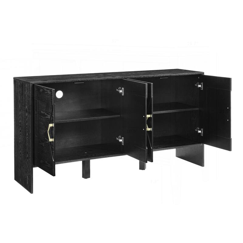 Versatile Mid Century Modern Storage Cabinet with Adjustable Shelves