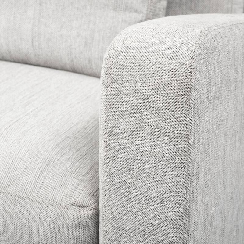 Denly II Castlerock Grey Slipcover Three Seater Sofa