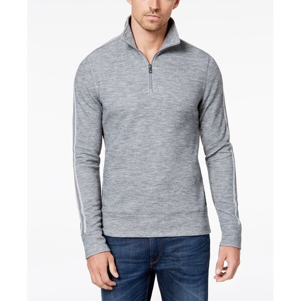 Download Michael Kors Mens Sweater Large 1/2 Zip Mock-Neck Stripe ...