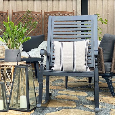 MAISON ARTS Outdoor 1-Piece Acacia Wood Rocking Chair