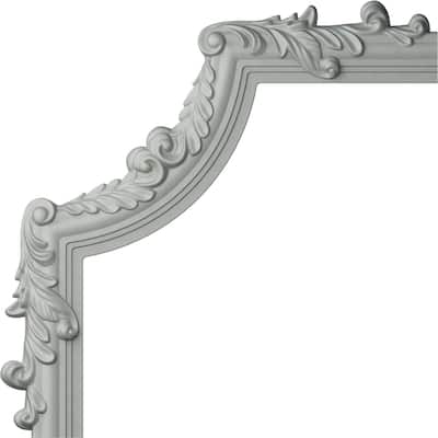 15"W x 15"H x 3/4"P Hillsborough Panel Moulding Corner (matches moulding PML01X01HI)