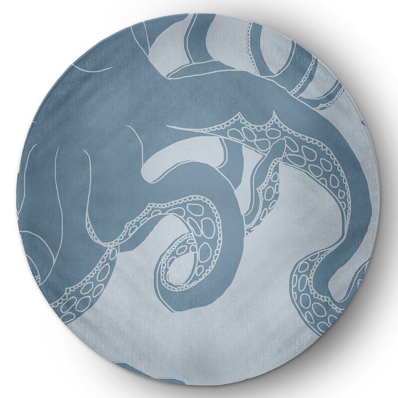 Gus Nautical Indoor/Outdoor Rug - Dusty Smoke - 5' Round