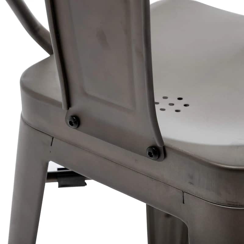 Bar Stools Set of 4,Counter Height Barstools Metal Bar Stools