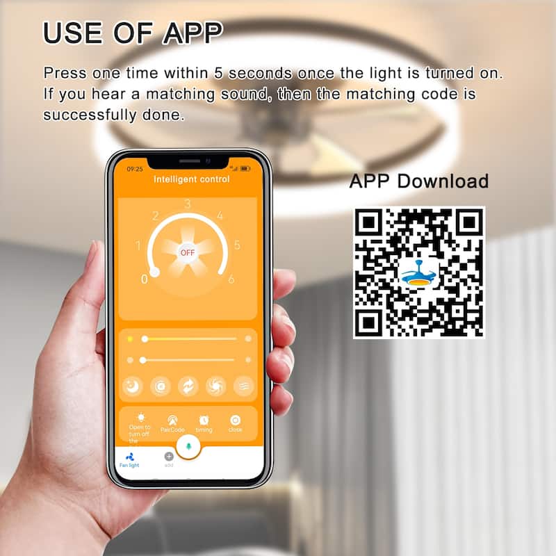 Ceiling Fan with Lights Dimmable LED