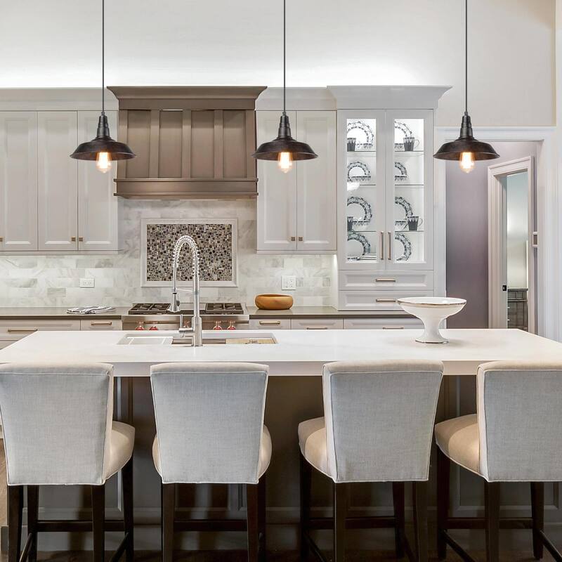 Farmhouse Industrial 1-Light Pendant Lights Pot Barn Lamps for Kitchen Island