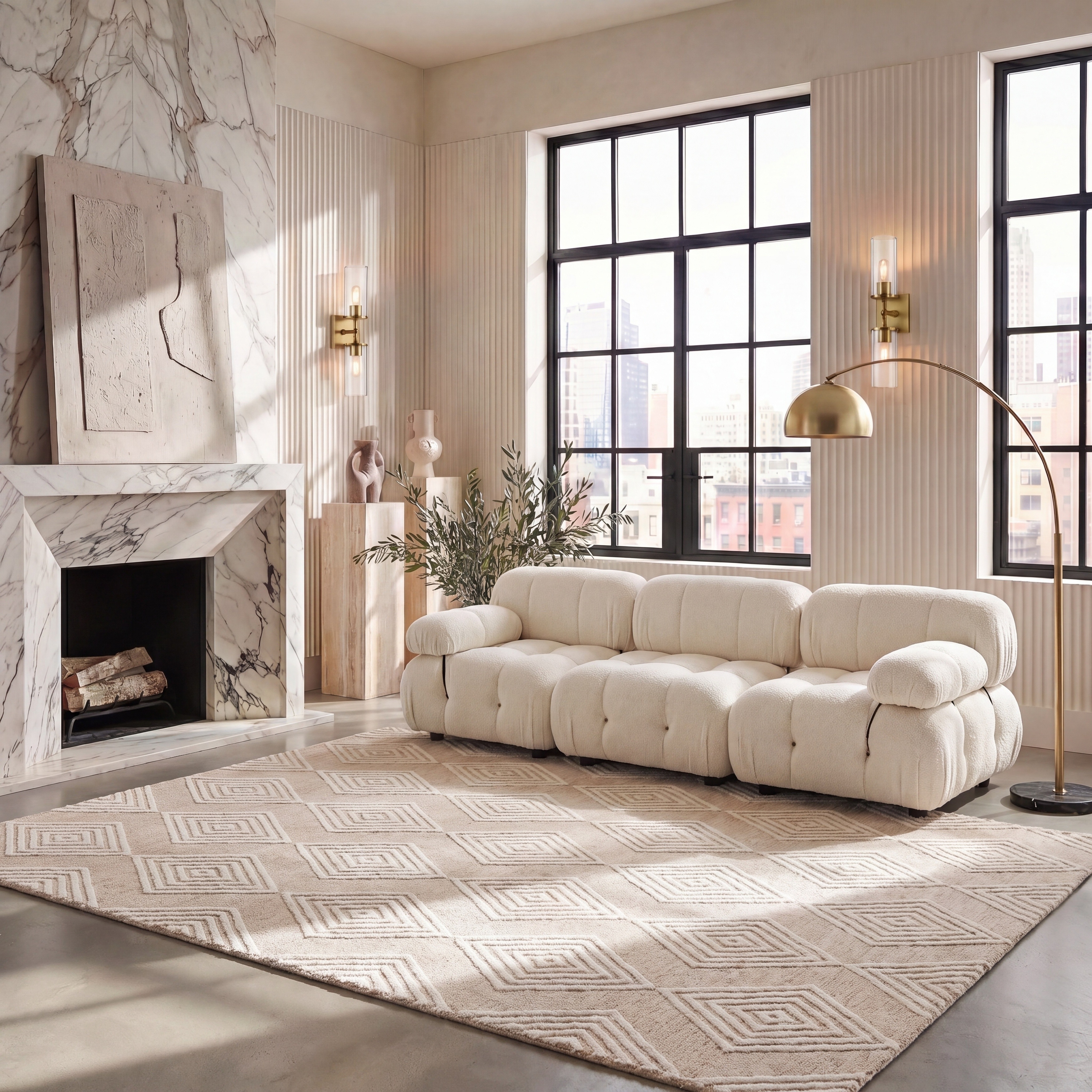 SAFAVIEH Handmade Blossom Miraldine Modern Floral Wool Rug