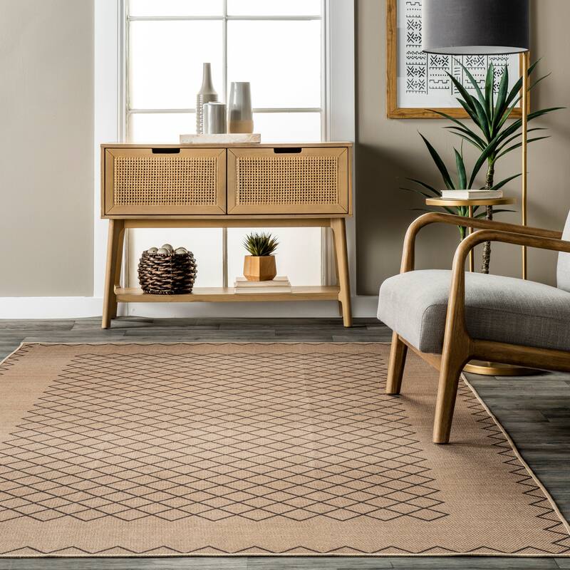 Nuloom Rosita SuperiorWash Tribal Trellis Easy-Jute Machine Washable Area Rug