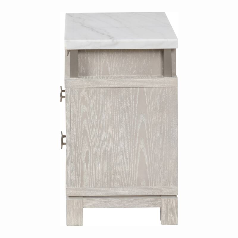 Furniture of America Nansice 3-Piece Weathered Grey Wood Panel Bedroom Set with LED Headboard