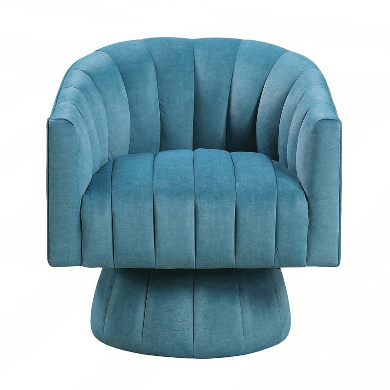 1pc Comfortable Barrel Back Swivel Chair
