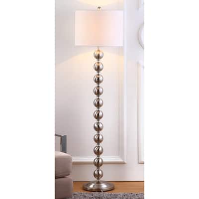 SAFAVIEH Lighting 59-inch Reflections Stacked Ball Nickel Floor Lamp - 15"x15"x58.5"