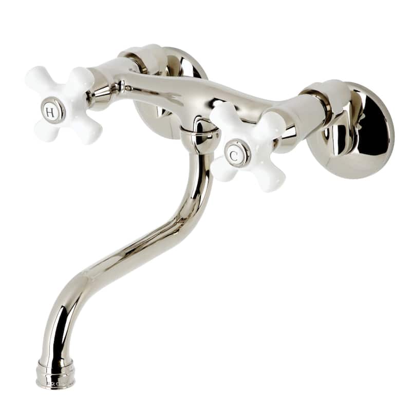 Kingston Two-Handle 2-Hole Wall Mount Bathroom Faucet