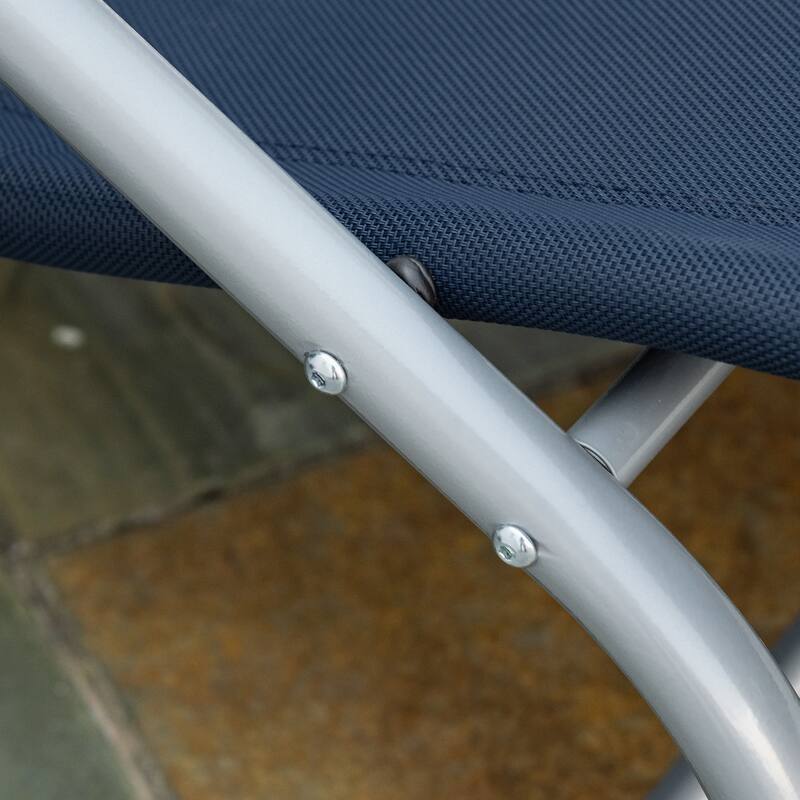 Outdoor Zero Gravity Rocking Chair, Chaise Lounge Chair with Steel Frame