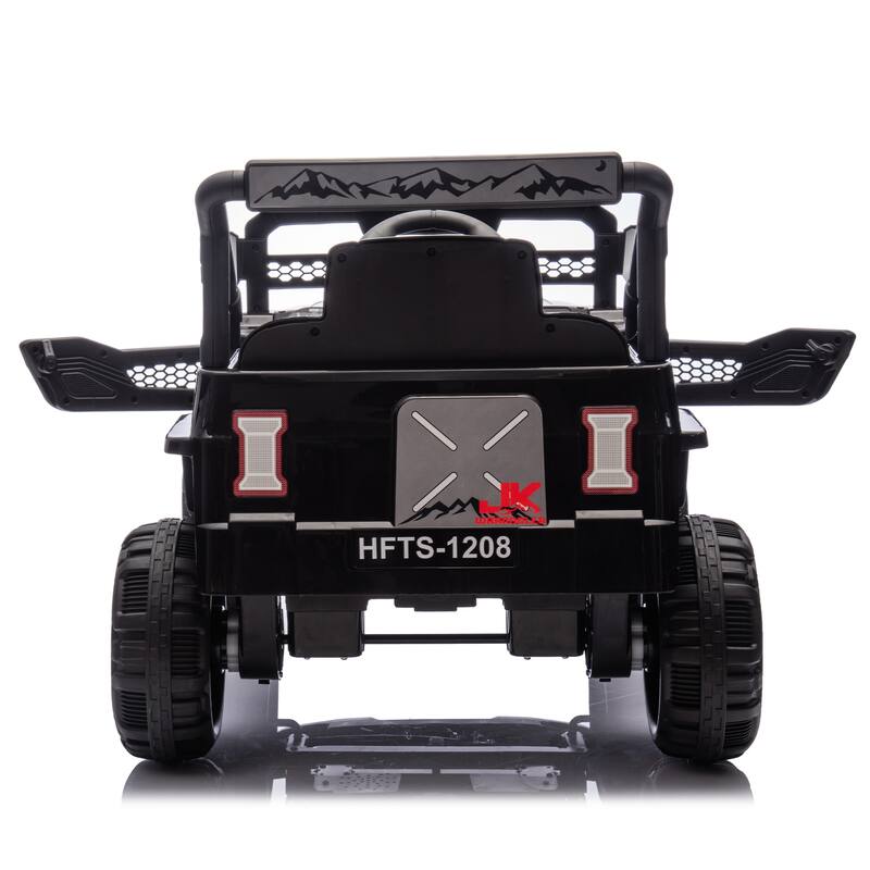 Kids' 12V Ride-On Truck with Early Education, LED Lights, and Music, Perfect Holiday Gift