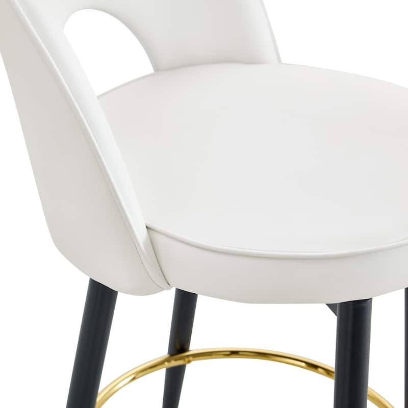 360°Rotatable Upholstered Bar Chair Side Chair Set Of 2