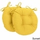 preview thumbnail 5 of 20, 16-inch Round Indoor Twill Chair Cushions (Set of 2 or 4) - 16 x 16