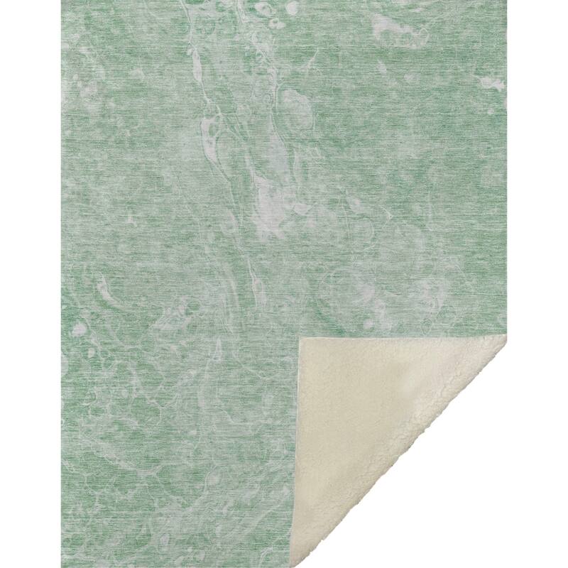 Premium Machine Washable Abstract Flow Sherpa Throw Blanket