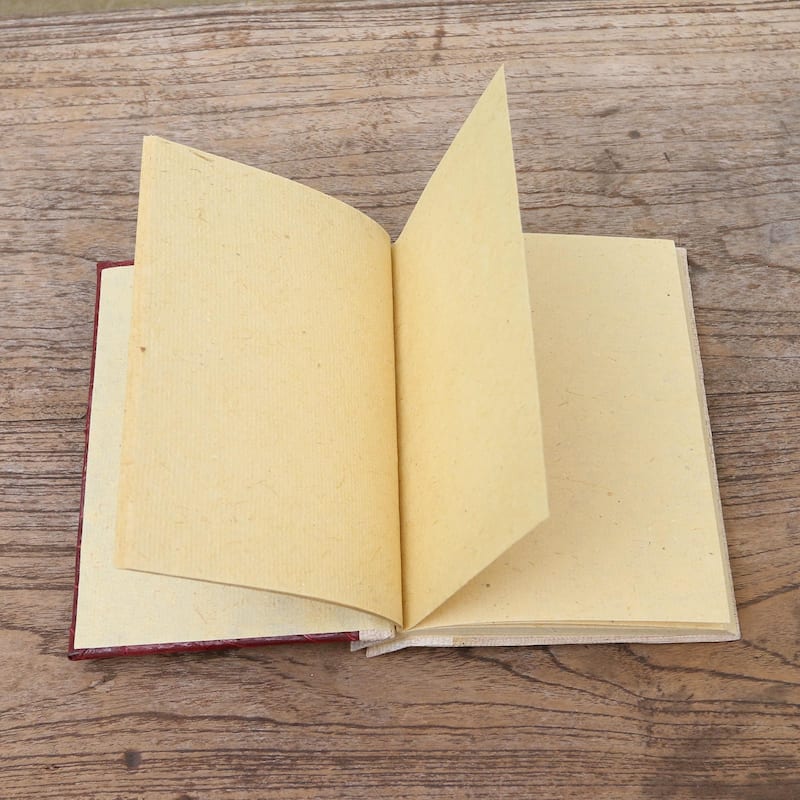 Novica Handmade Tortoise Thoughts In Red Natural Fiber Journal