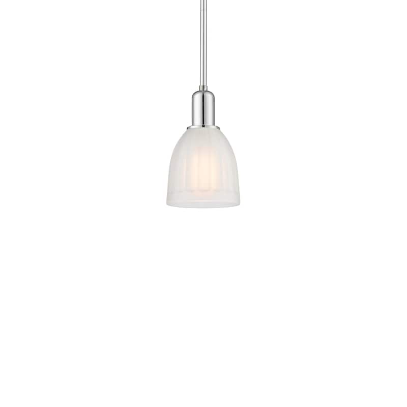 Innovations Lighting 716-1S-10-6 Brookfield Pendant Brookfield 6" Wide - Polished Chrome / White