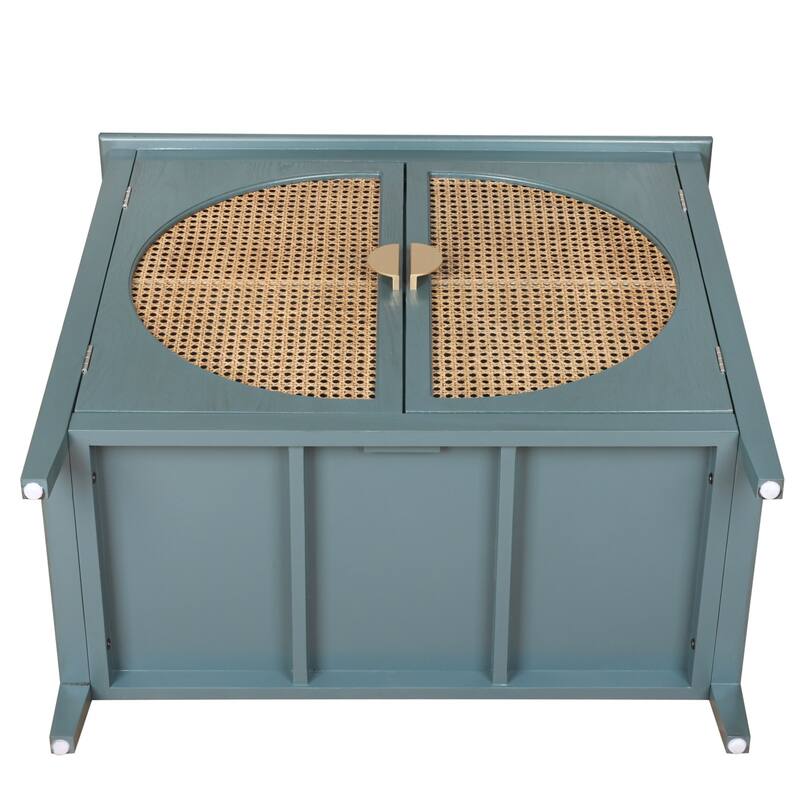 Modern Natural Rattan Nightstands With 2/3 Drawers