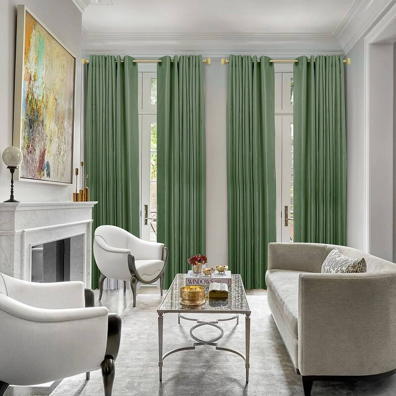 UTOPIA ALLEY Wall Mounted 5/8 Inch Curtain Rod - Curtain Rods For Windows 28 to 48 Inch - 28"-48"