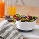 preview thumbnail 1 of 6, Libbey Austin 28-ounce Porcelain Soup Salad Bowl, Set of 4, Basalt Blue - Set of 4 Set of 4