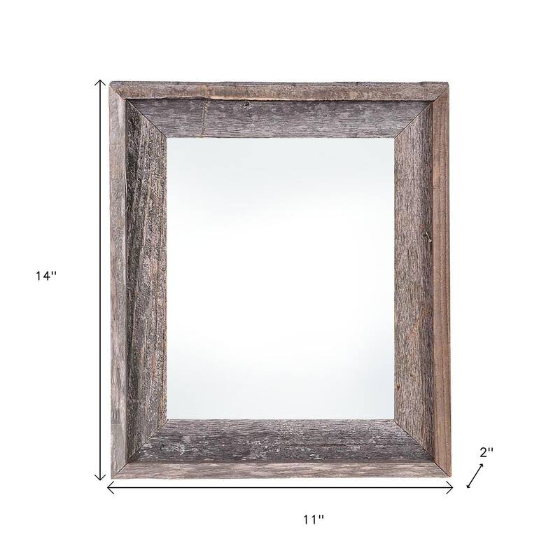 HomeRoots 8" x 10" Gray Solid Wood Tabletop Picture Frame