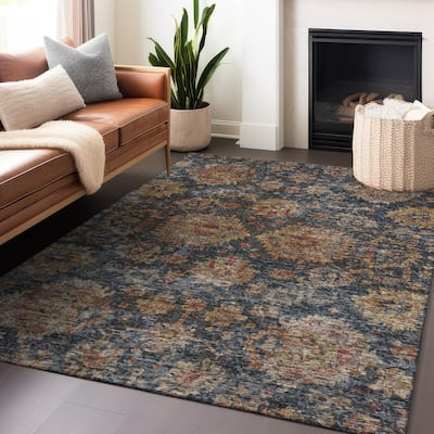 Machine Washable Indoor/ Outdoor Vintage Persian Chantille Rug