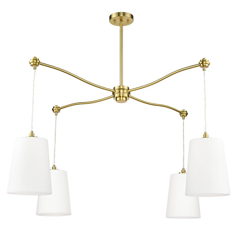 Light Society Llie Chandelier - Brushed Brass/Opal