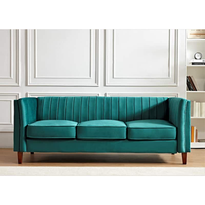 Line Tufted Square Design Sofa - Green