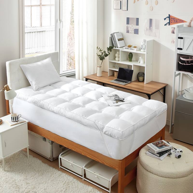 Dorm Haul® - Ultimate Thickness Twin XL Mattress Pad - White - White