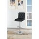 preview thumbnail 9 of 24, Adjustable Bar stool Faux Leather Tufted Chrome Base Set of 2