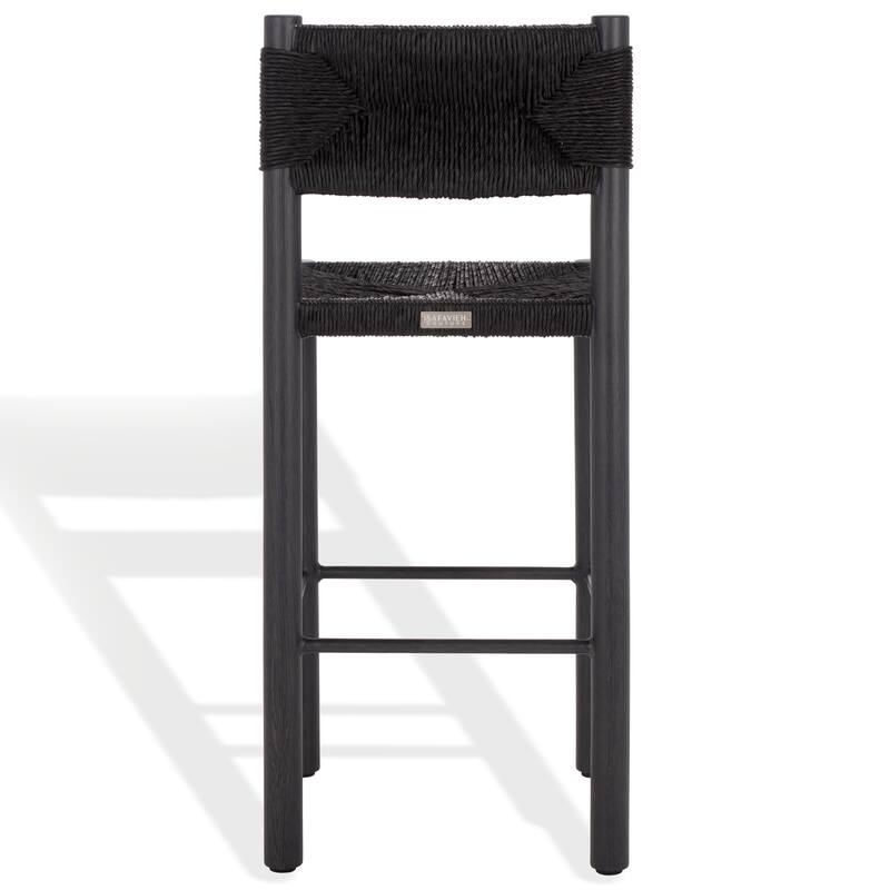 SAFAVIEH Couture Outdoor Patio Furniture Romona 30-inch Barstool, Fully Assembled (Set of 2) - 18"W x 20"D x 43"H