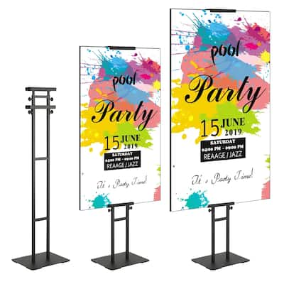 Poster Stand with Shock-absorbing Base for Display, for Board and Foam - 3.9" to 75"