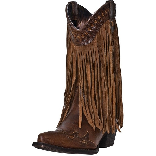 Dingo Fashion Boots Womens Heart Throb 12" Shaft Leather Brown