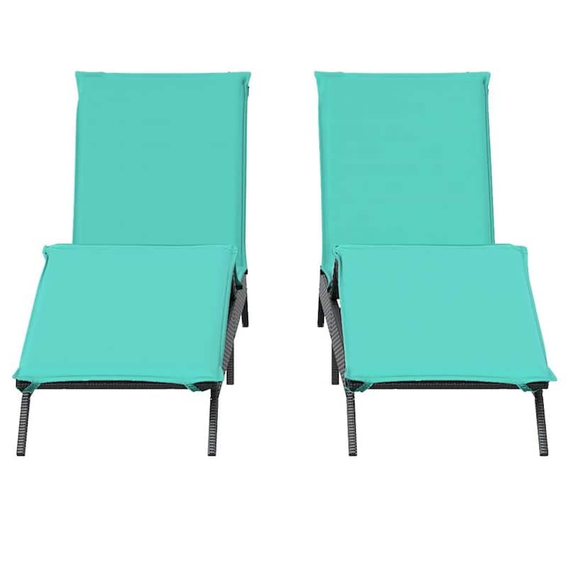vidaXL Patio Sun Lounger Black/Brown/Grey - 9.1 x 31.0 x 13.2