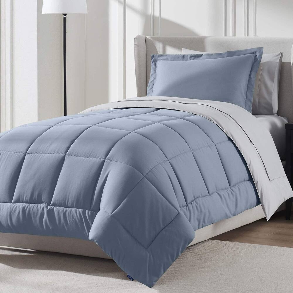 Empyrean Reversible Comforter Set Bed in a Bag with Cooling Pillow