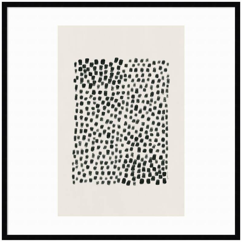 Kate and Laurel Abstract Black by Gabrielly Guedes Framed Wall Art Print - 37x37