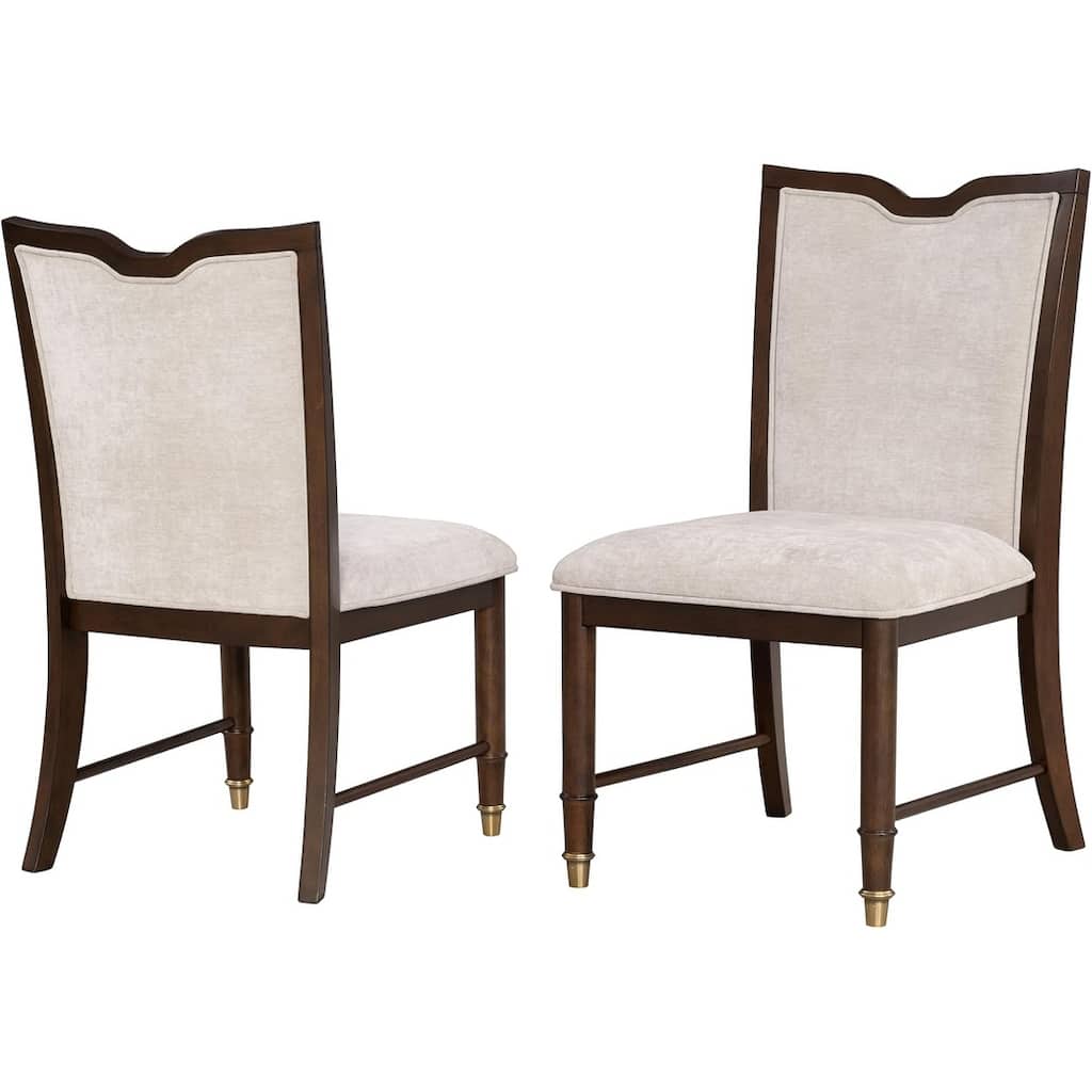 Upholstered Side Chairs Classic Dark Cherry Finish
