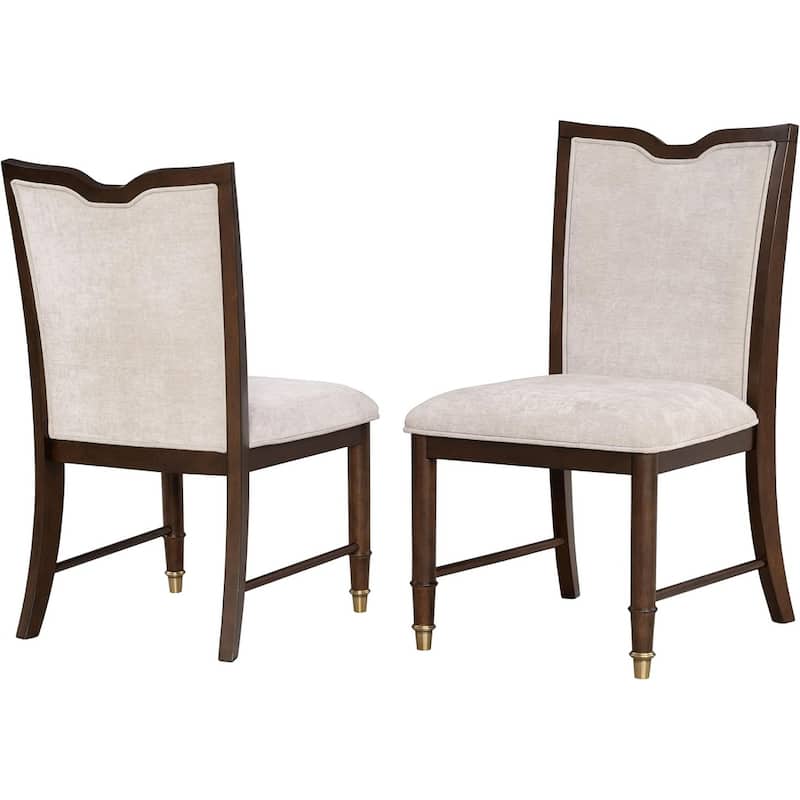 Upholstered Side Chairs Classic Dark Cherry Finish